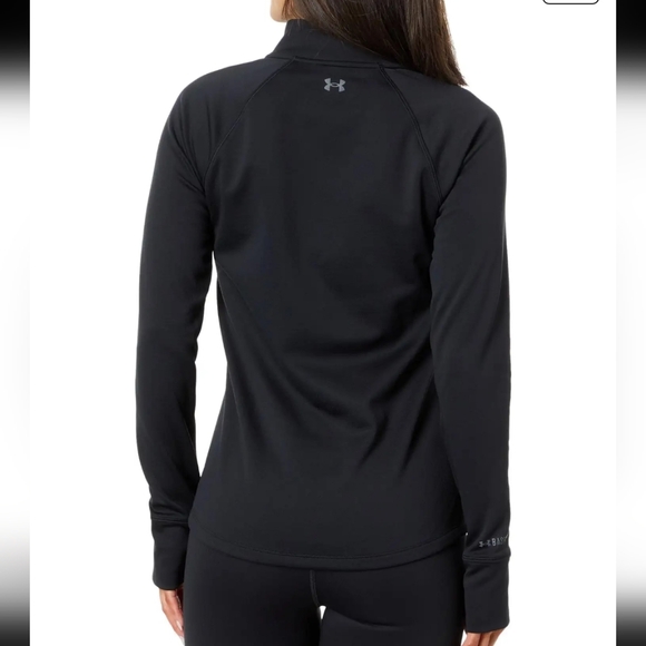 Under Armour New Women's ColdGear Base 4.0 1/2 Zip Black Size XL Thermal Fleece - Picture 2 of 16